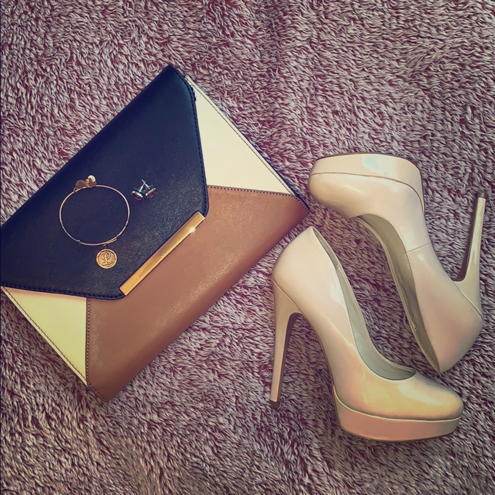 Aldo Platform High Heeled Pumps Closed Toe 7.5